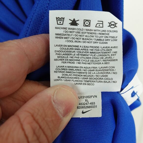Nike Tennis Dri-Fit Mens Short Sleeve Polo Size XL Blue Activewear NWT - Picture 9 of 12